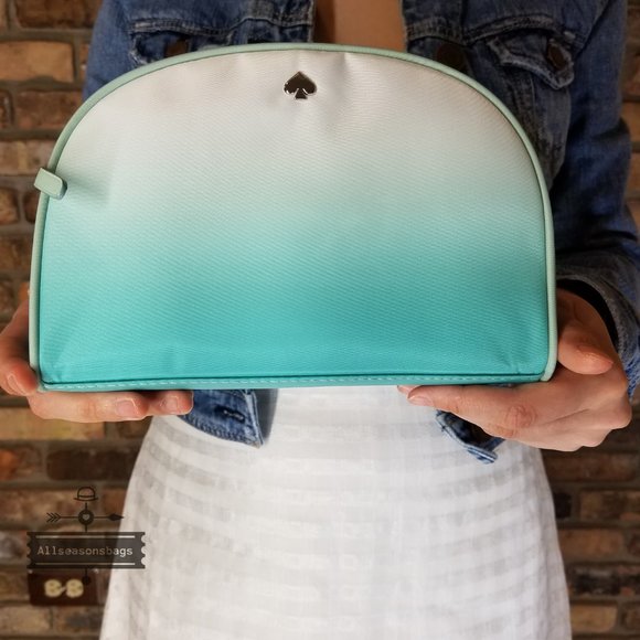 FIJI Green Kate Spade Medium Dome Cosmetic JAE New - Picture 5 of 6